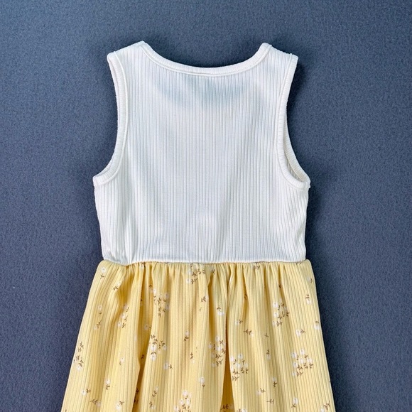 Heart And Arrow Two Tone Floral Print Bow Sleeveless Casual Dress Girls 2T 3T - Picture 8 of 9